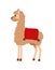 Llama profile with ethnic blanket clip art. Warm llama