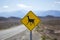 Llama road sign in Argentina, Andes, South America