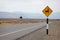 Llama road sign in Peru, Andes, South America