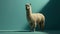 a llama standing in a room