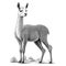 Llama standing sketch hand drawn in doodle style Vector illustration Wild animals