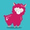 LLAMA VALENTINE DARK PINK 05