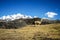 Llamas Alpaca in Andes Mountains, Amazing view in spectacular mountains, Cordillera, Peru