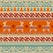 Llamas and geometric ornaments seamless pattern