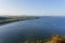 From Llanbedrog Headland across Cardigan Bay to a distant Abersoch on a cloudless summer evening