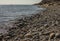 Llanbedrog, North Wales, the UK - the beach and the sea on a sunny day.