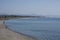 Llanbedrog, the view of the beach on a sunny day.