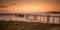 Llandudno pier at sunset on a calm evening