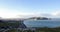 Llandudno town panorama with sea bay and Great Orme in the distance.