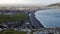 Llandudno town panorama with seashore and beach and part of Great Orme showing