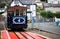 LLandudno, Wales, North Beach, UK - MAY 27, 2018 Great Orme tram Mountain Traditional tramway makes its way across mountain public