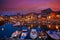 Llanes marina port sunset in Asturias Spain