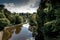 Llangollen Canal Aqueduct at Chirk England Wales Border