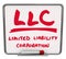 LLC Limited Liability Corporation Words Dry Erase Board Marker