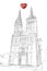 Lllustration of the Zagreb Cathedral for which Zagreb is known and recognizable.