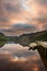 Llyn Nantlle at sunrise looking towards Snowdon