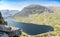 Llyn Ogwen lake beside Mount Tryfan in Snowdonia, Wales