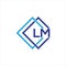LM letter logo design on black background.LM creative initials letter logo concept.LM letter design