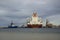 LNG CARRIER AND TUGS - MOORING