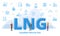 lng concept with big words and people surrounded by related icon with blue color style