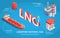 LNG Isometric Infographics Background