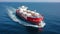 LNG tanker carrier in the sea. Gas carrier for transportation of liquefied natural gas. generative AI