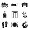 Load capacity icons set, simple style