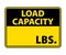 Load Capacity Pounds Sign, warehouse floor load capacity sign eps vector