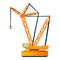 Load crane icon, cartoon style