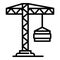 Load crane icon, outline style