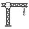 Load crane icon, outline style