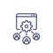 load testing line icon, users accessing service