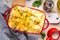 Loaded cheesy cauliflower casserole