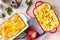 Loaded cheesy cauliflower casserole