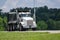 Loaded Dump Truck Carries Gravel To A Construction Site