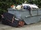 Loaded dumpster filled with rubble dumpster, recycle, waste and garbage