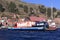 Loaded Ferry on Lake Titicaca at Tiquina, Bolivia