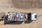 Loaded Garbage Truck at a Municipal landfill.