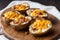 Loaded Potato Skins A Close Up Game Day Favorite.AI Generated
