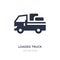 loaded truck side view icon on white background. Simple element illustration from Transport concept