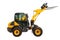 Loader or forklift construction truck isolated with clipping path