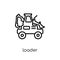 Loader icon. Trendy modern flat linear vector Loader icon on white background from thin line Construction collection