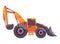 Loader shovel builder construction mining vehicle truck excavation illustration yellow toy yellow orange heavy machinery