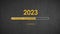 Loading 2023 Happy New Year golden progress bar