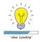 Loading bar with light bulb. Business Design Concept.