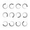 Loading bar progress icon step by step. Webside set symbol round loader