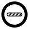 Loading bar of progress status icon in circle round black color vector illustration flat style image