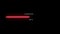 Loading bar red light animation. Futuristic progress loading bar 0-100 percent