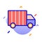 Loading cargo, cargo, delivery truck, delivery fully editable vector icon