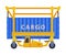 Loading of Cargo Container, Freight Transport Flat Style Vector Illustration on White Background